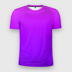 Футболка спортивная мужская Яркий розовый сиреневый градиент, цвет: 3D-принт