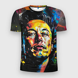Футболка спортивная мужская Граффити портрет Илона Маска, цвет: 3D-принт