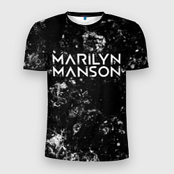 Футболка спортивная мужская Marilyn Manson black ice, цвет: 3D-принт