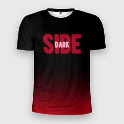 Футболка спортивная мужская Dark side тёмная сторона градиент красно-чёрный, цвет: 3D-принт