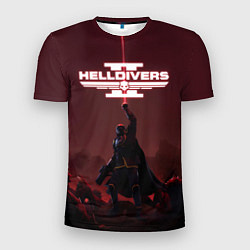 Футболка спортивная мужская Helldivers 2: Адский десантник, цвет: 3D-принт