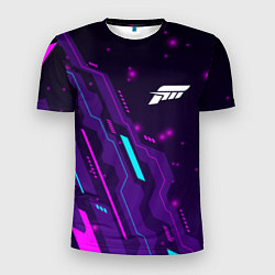 Футболка спортивная мужская Forza Horizon neon gaming, цвет: 3D-принт