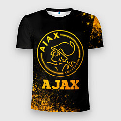 Мужская спорт-футболка Ajax - gold gradient
