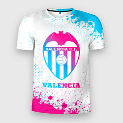 Мужская спорт-футболка Valencia neon gradient style