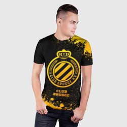 Футболка спортивная мужская Club Brugge - gold gradient, цвет: 3D-принт — фото 2