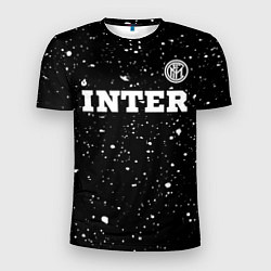 Мужская спорт-футболка Inter sport на темном фоне посередине