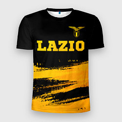 Мужская спорт-футболка Lazio - gold gradient посередине