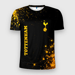 Футболка спортивная мужская Tottenham - gold gradient вертикально, цвет: 3D-принт