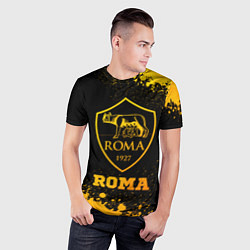 Футболка спортивная мужская Roma - gold gradient, цвет: 3D-принт — фото 2