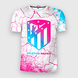 Футболка спортивная мужская Atletico Madrid neon gradient style, цвет: 3D-принт