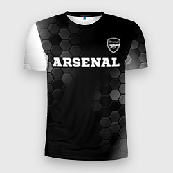 Мужская спорт-футболка Arsenal sport на темном фоне посередине