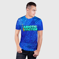 Футболка спортивная мужская Abiotic Factor logo blue neon, цвет: 3D-принт — фото 2