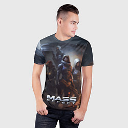 Футболка спортивная мужская Mass Effect space game, цвет: 3D-принт — фото 2