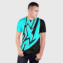 Футболка спортивная мужская Mint graffiti, цвет: 3D-принт — фото 2