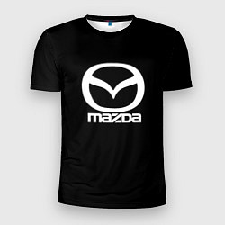 Футболка спортивная мужская Mazda logo white, цвет: 3D-принт