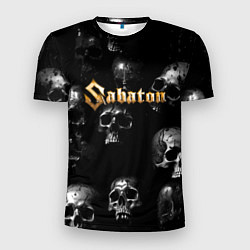 Футболка спортивная мужская Sabaton - logo rock group, цвет: 3D-принт