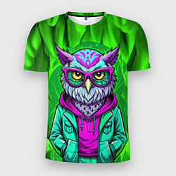 Футболка спортивная мужская Сова модница на стиле, цвет: 3D-принт