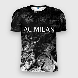 Футболка спортивная мужская AC Milan black graphite, цвет: 3D-принт
