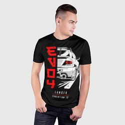 Футболка спортивная мужская Mitsubishi Lancer - Evolution 4, цвет: 3D-принт — фото 2