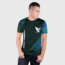 Футболка спортивная мужская Black Sabbath glitch blue, цвет: 3D-принт — фото 2