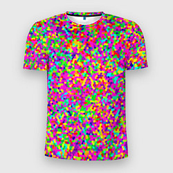 Мужская спорт-футболка Паттерн разноцветная мелкая мозаика