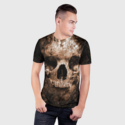 Футболка спортивная мужская Wood skull, цвет: 3D-принт — фото 2