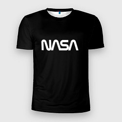 Футболка спортивная мужская Nasa white logo, цвет: 3D-принт