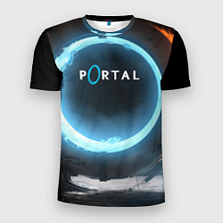 Футболка спортивная мужская Portal logo game, цвет: 3D-принт