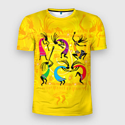 Мужская спорт-футболка Танцующие Кокопелли