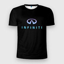 Футболка спортивная мужская Infiniti logo neon, цвет: 3D-принт