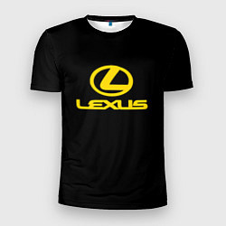 Футболка спортивная мужская Lexus yellow logo, цвет: 3D-принт