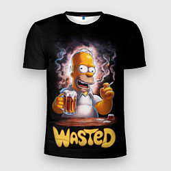 Футболка спортивная мужская Homer - wasted, цвет: 3D-принт