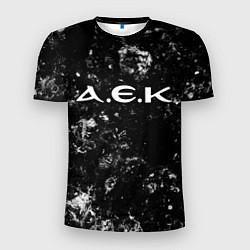 Футболка спортивная мужская AEK Athens black ice, цвет: 3D-принт