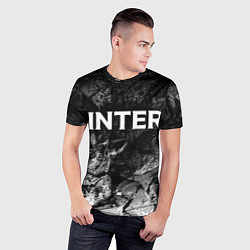 Футболка спортивная мужская Inter black graphite, цвет: 3D-принт — фото 2
