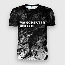 Футболка спортивная мужская Manchester United black graphite, цвет: 3D-принт