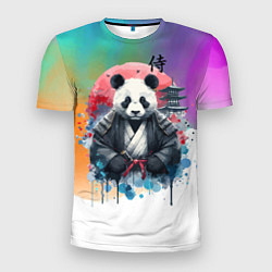 Футболка спортивная мужская Panda samurai - Japan, цвет: 3D-принт