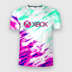 Футболка спортивная мужская Xbox краски текстура игры, цвет: 3D-принт