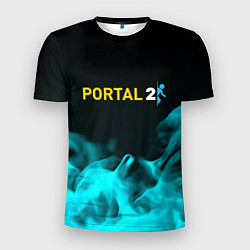 Футболка спортивная мужская Portal fire blue, цвет: 3D-принт
