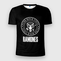 Футболка спортивная мужская Ramones rock logo, цвет: 3D-принт