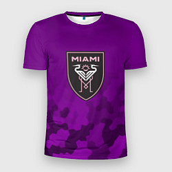 Футболка спортивная мужская Inter Miami logo pattern, цвет: 3D-принт