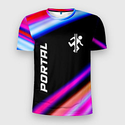 Футболка спортивная мужская Portal fast light neon stripes, цвет: 3D-принт