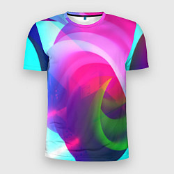 Футболка спортивная мужская Неоновая абстракция градиент, цвет: 3D-принт