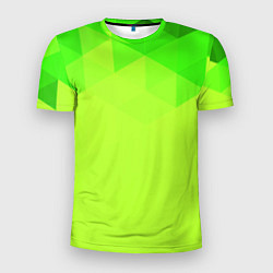 Мужская спорт-футболка Кислотная геометрия лайм