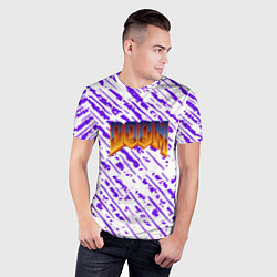 Футболка спортивная мужская Doom neon retro, цвет: 3D-принт — фото 2