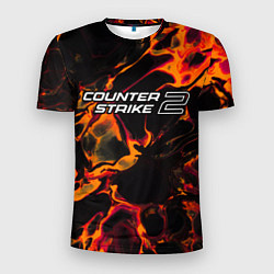 Футболка спортивная мужская Counter-Strike 2 red lava, цвет: 3D-принт