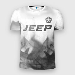 Футболка спортивная мужская Jeep - white gradient посередине, цвет: 3D-принт