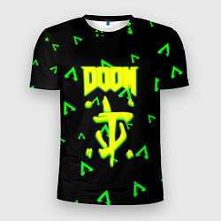 Футболка спортивная мужская Doom лого кислота, цвет: 3D-принт