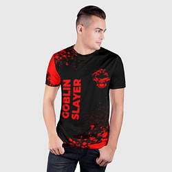 Футболка спортивная мужская Goblin Slayer - red gradient вертикально, цвет: 3D-принт — фото 2