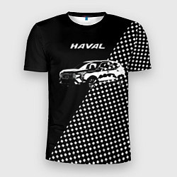 Футболка спортивная мужская Haval чёрно-белый, цвет: 3D-принт