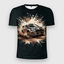 Футболка спортивная мужская Раллийный автомобиль, цвет: 3D-принт